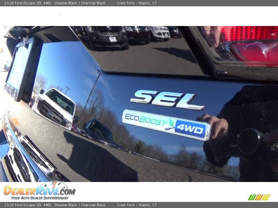 2018 Ford Escape SEL 4WD Shadow Black / Charcoal Black Photo #9