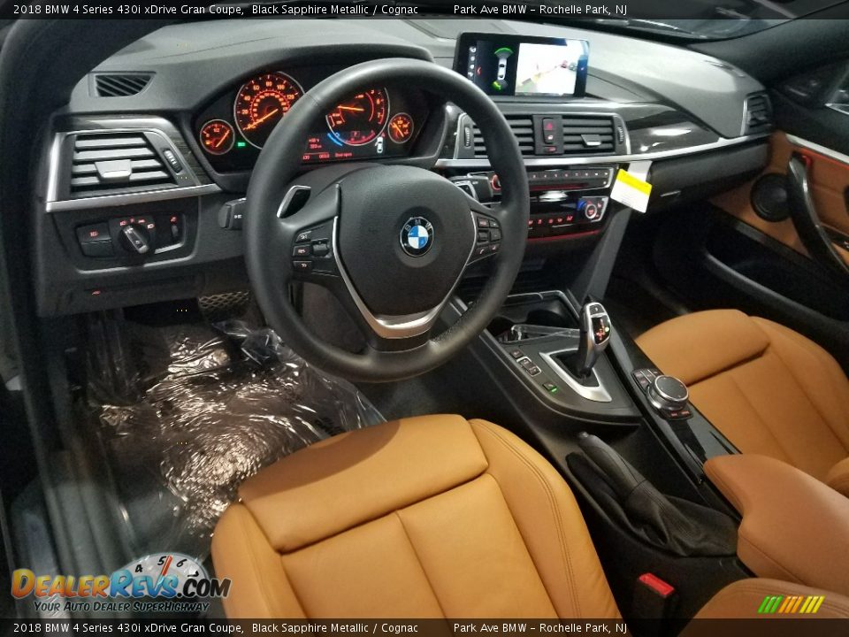 2018 BMW 4 Series 430i xDrive Gran Coupe Black Sapphire Metallic / Cognac Photo #13