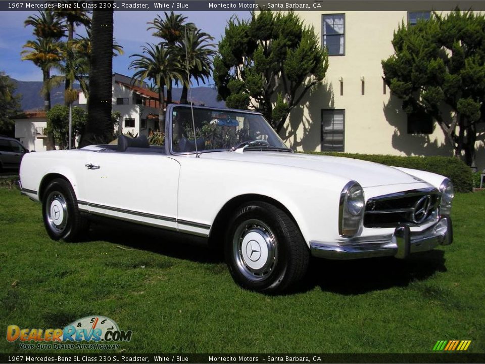 1967 Mercedes-Benz SL Class 230 SL Roadster White / Blue Photo #1
