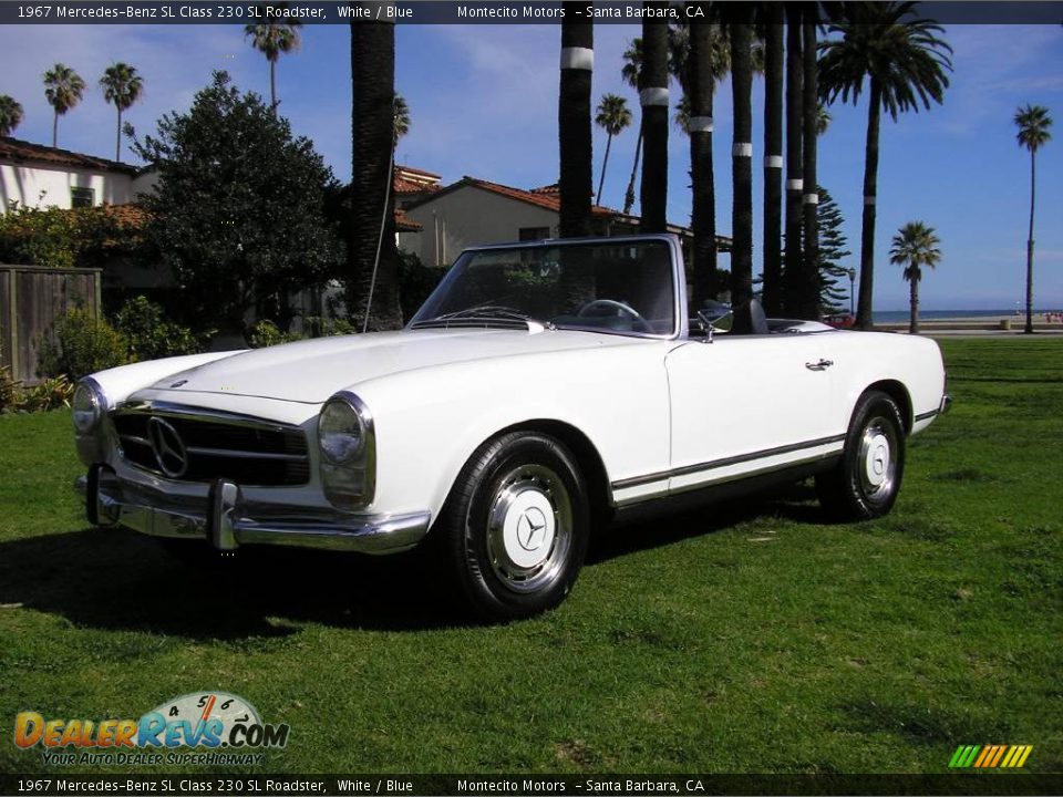 1967 Mercedes-Benz SL Class 230 SL Roadster White / Blue Photo #2