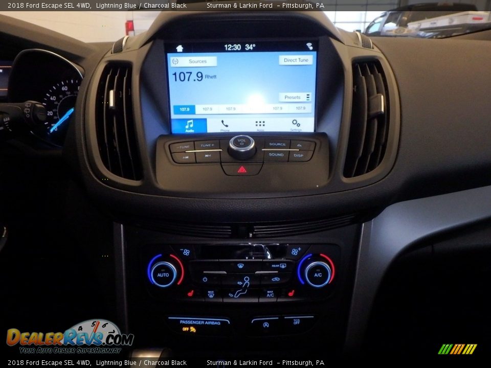 2018 Ford Escape SEL 4WD Lightning Blue / Charcoal Black Photo #12