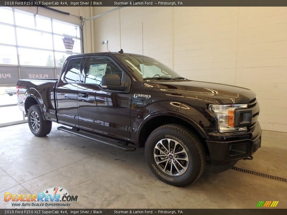 2018 Ford F150 XLT SuperCab 4x4 Ingot Silver / Black Photo #1