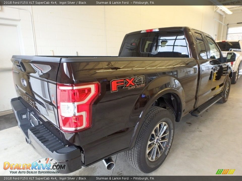 2018 Ford F150 XLT SuperCab 4x4 Ingot Silver / Black Photo #2