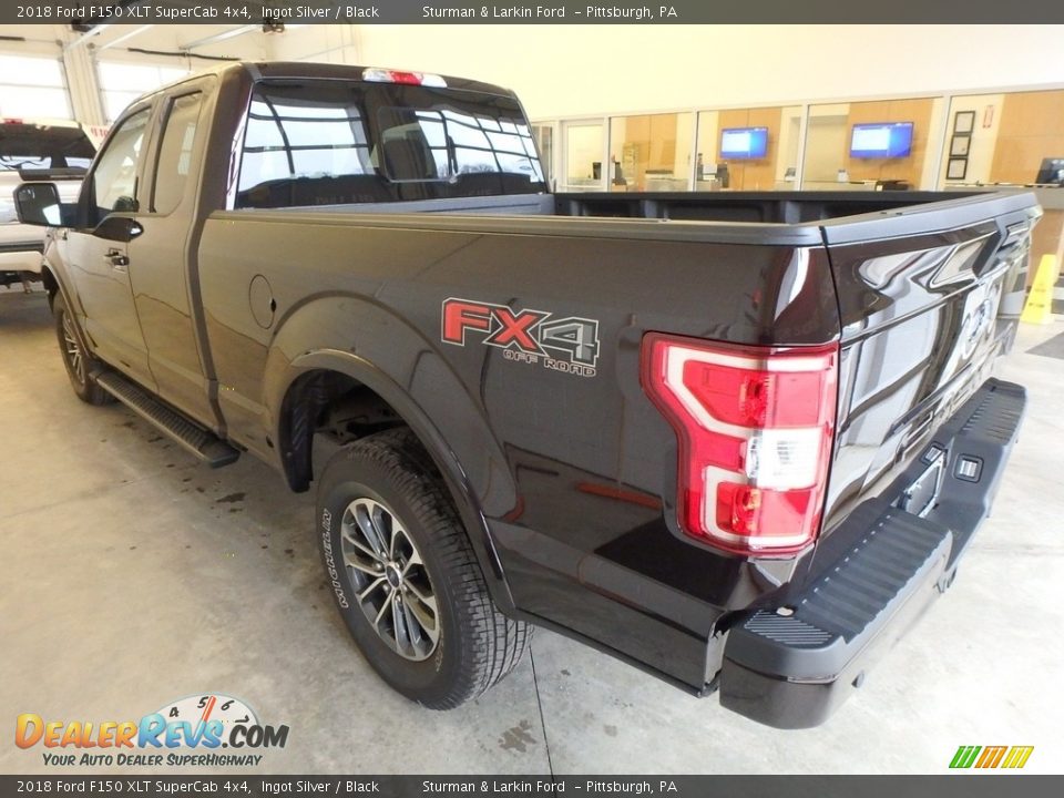 2018 Ford F150 XLT SuperCab 4x4 Ingot Silver / Black Photo #3