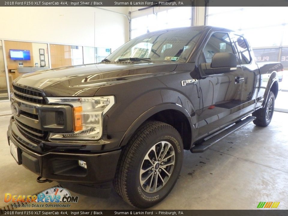 2018 Ford F150 XLT SuperCab 4x4 Ingot Silver / Black Photo #4