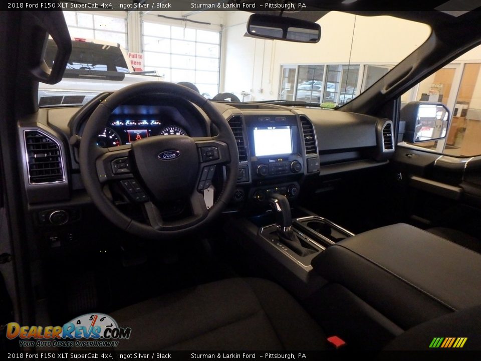 2018 Ford F150 XLT SuperCab 4x4 Ingot Silver / Black Photo #8
