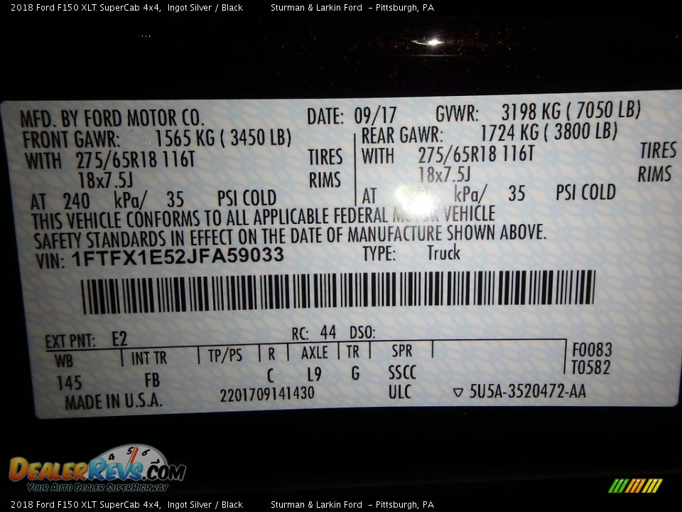 2018 Ford F150 XLT SuperCab 4x4 Ingot Silver / Black Photo #10