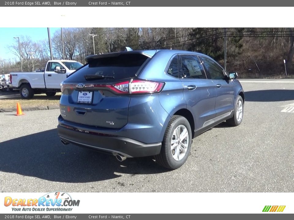 2018 Ford Edge SEL AWD Blue / Ebony Photo #7