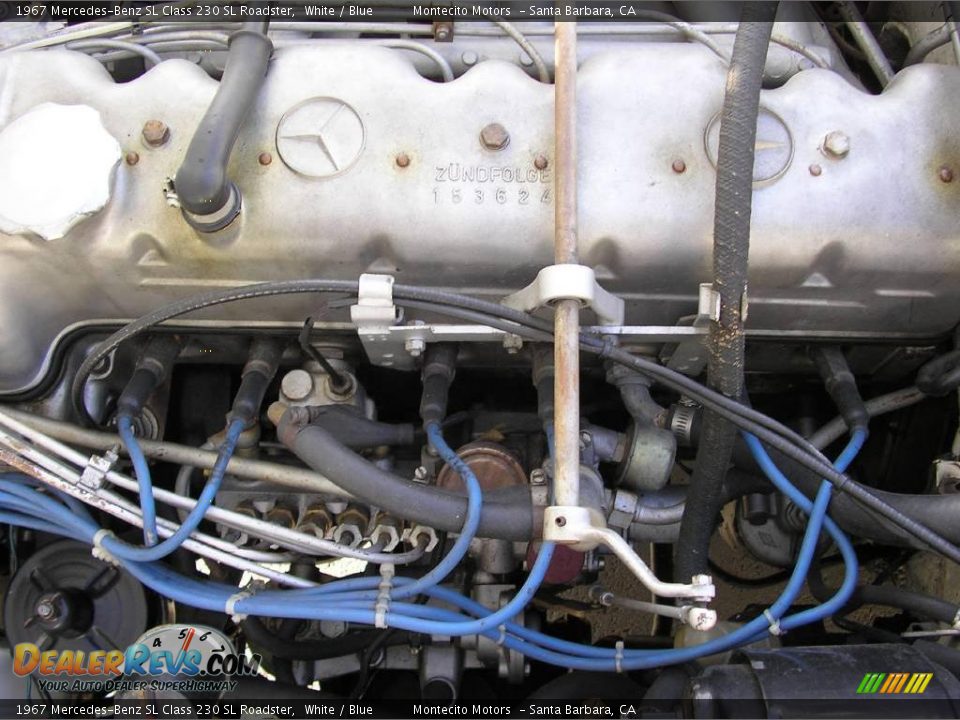 1967 Mercedes-Benz SL Class 230 SL Roadster White / Blue Photo #14