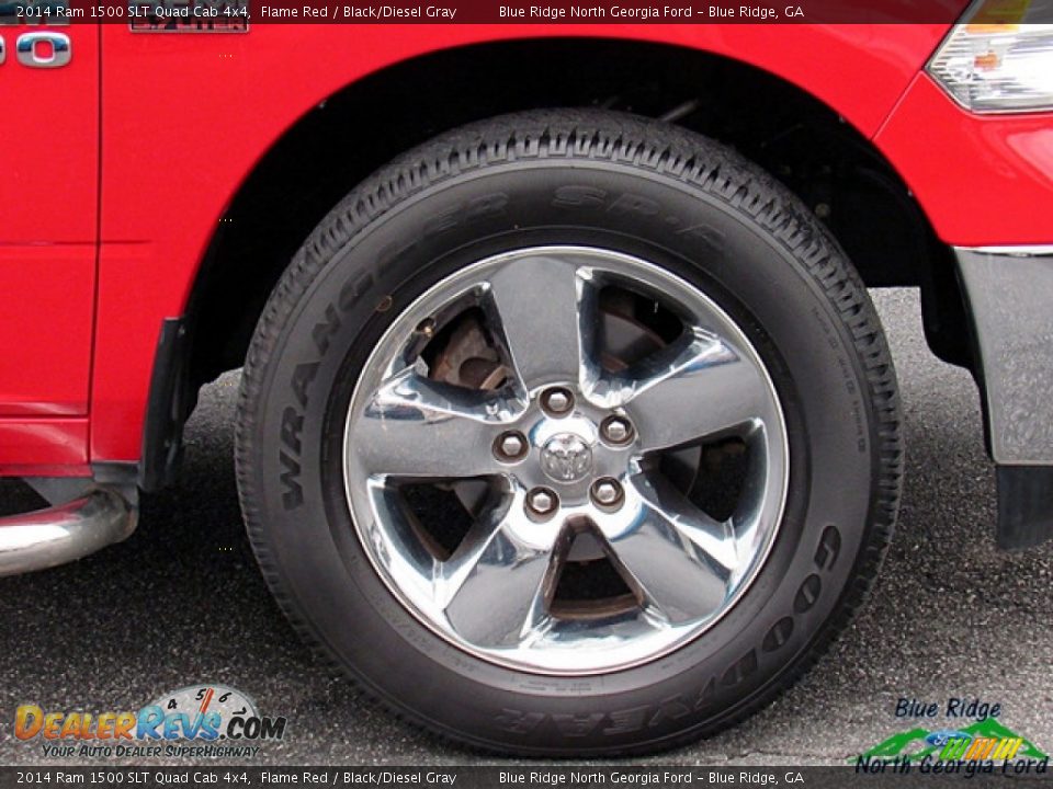 2014 Ram 1500 SLT Quad Cab 4x4 Flame Red / Black/Diesel Gray Photo #9