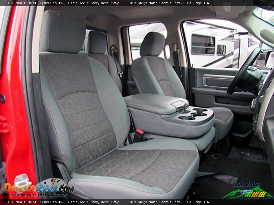 2014 Ram 1500 SLT Quad Cab 4x4 Flame Red / Black/Diesel Gray Photo #11