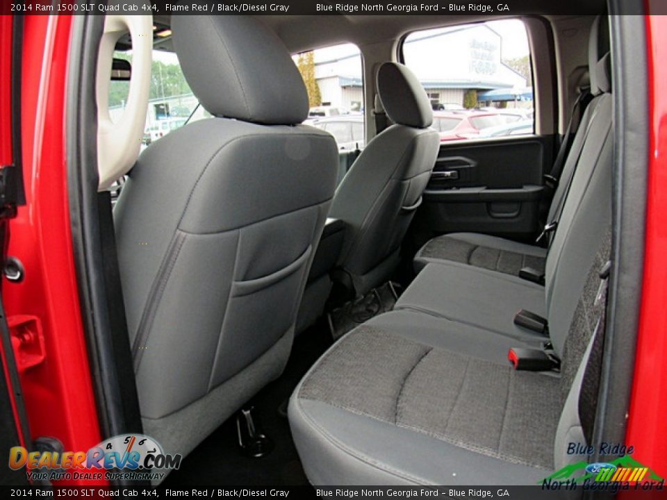 2014 Ram 1500 SLT Quad Cab 4x4 Flame Red / Black/Diesel Gray Photo #12