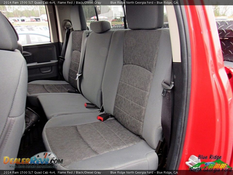 2014 Ram 1500 SLT Quad Cab 4x4 Flame Red / Black/Diesel Gray Photo #13