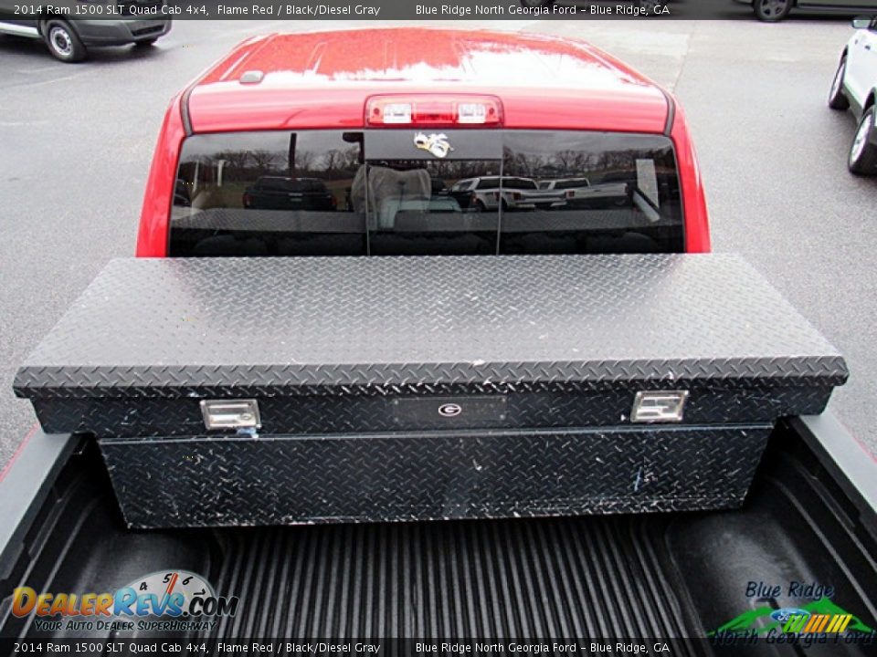 2014 Ram 1500 SLT Quad Cab 4x4 Flame Red / Black/Diesel Gray Photo #15