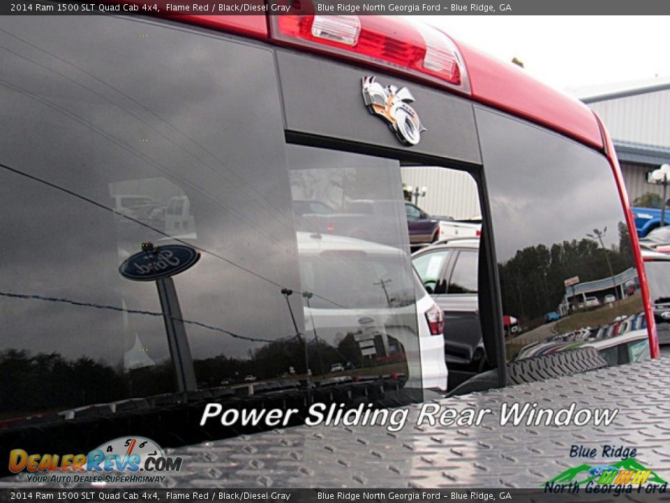 2014 Ram 1500 SLT Quad Cab 4x4 Flame Red / Black/Diesel Gray Photo #23