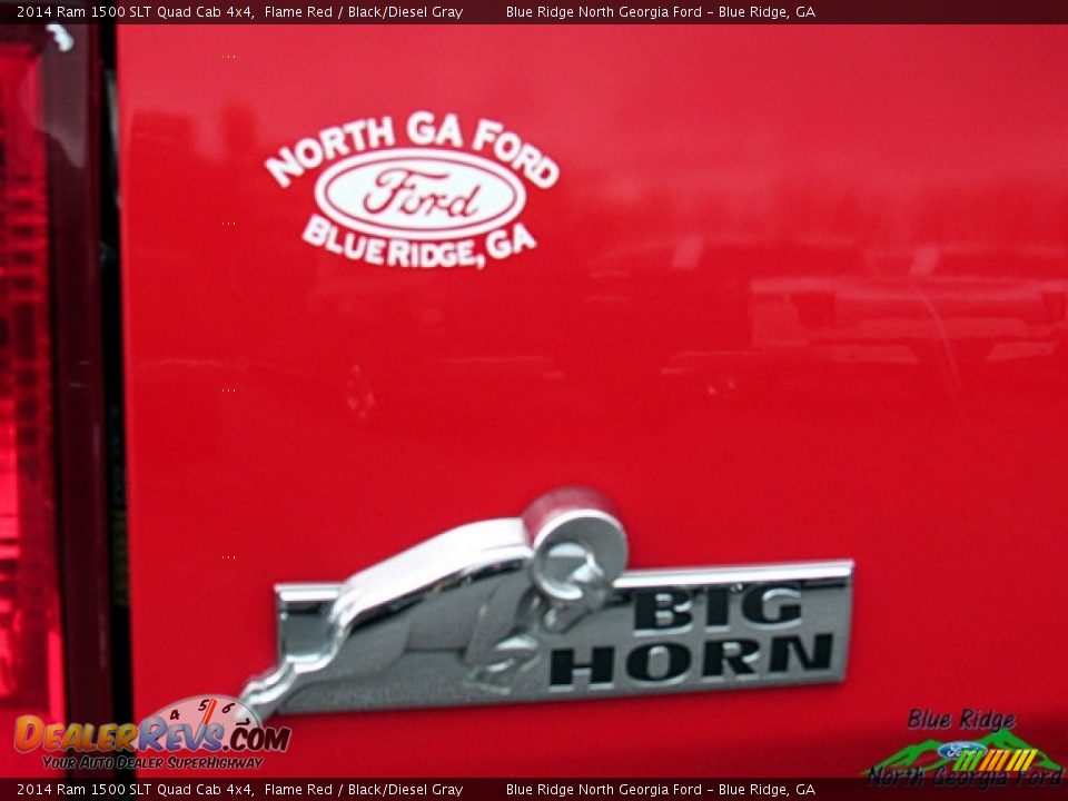 2014 Ram 1500 SLT Quad Cab 4x4 Flame Red / Black/Diesel Gray Photo #33