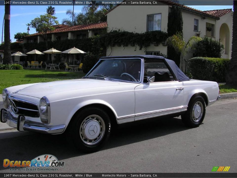 1967 Mercedes-Benz SL Class 230 SL Roadster White / Blue Photo #32