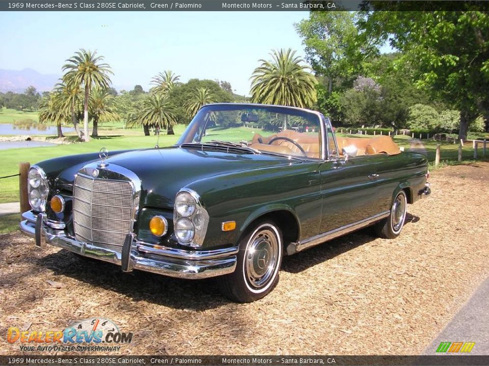 1969 Mercedes-Benz S Class 280SE Cabriolet Green / Palomino Photo #6