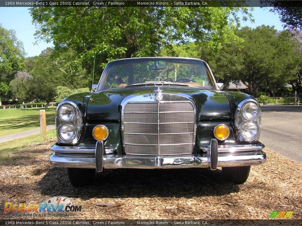 1969 Mercedes-Benz S Class 280SE Cabriolet Green / Palomino Photo #7