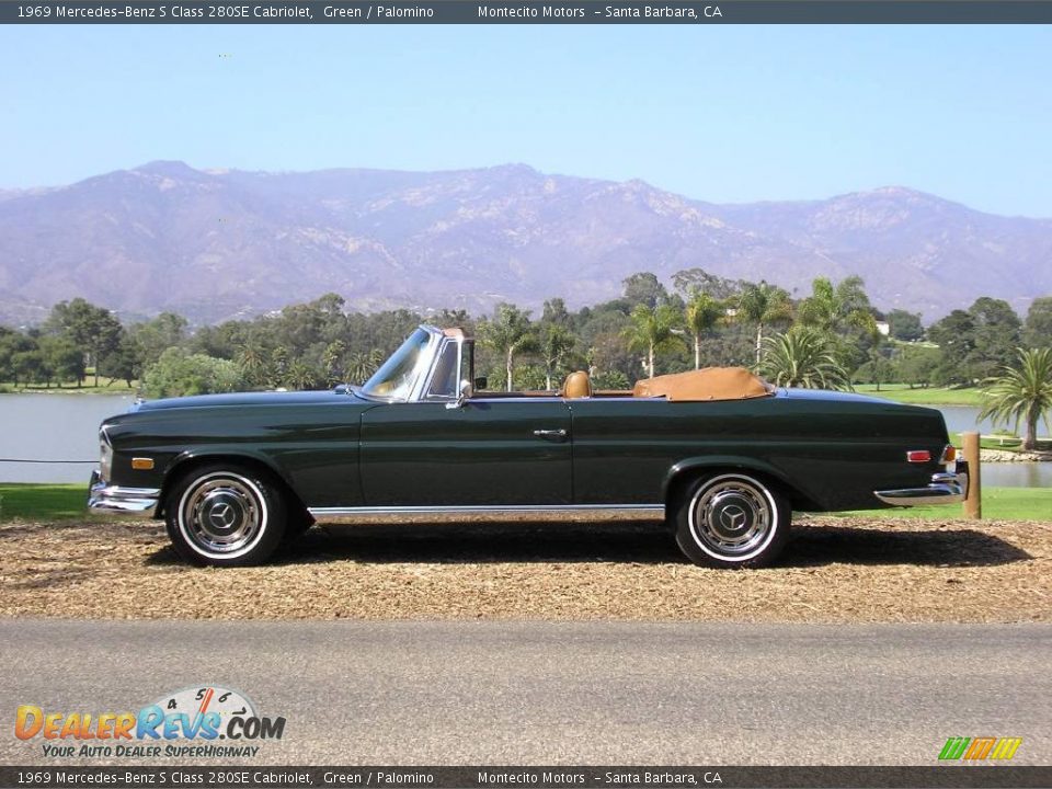 1969 Mercedes-Benz S Class 280SE Cabriolet Green / Palomino Photo #9