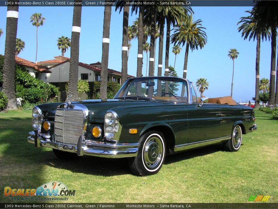 1969 Mercedes-Benz S Class 280SE Cabriolet Green / Palomino Photo #11