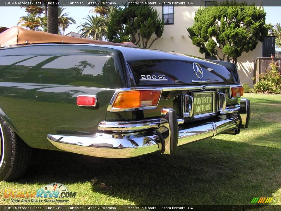 1969 Mercedes-Benz S Class 280SE Cabriolet Green / Palomino Photo #15