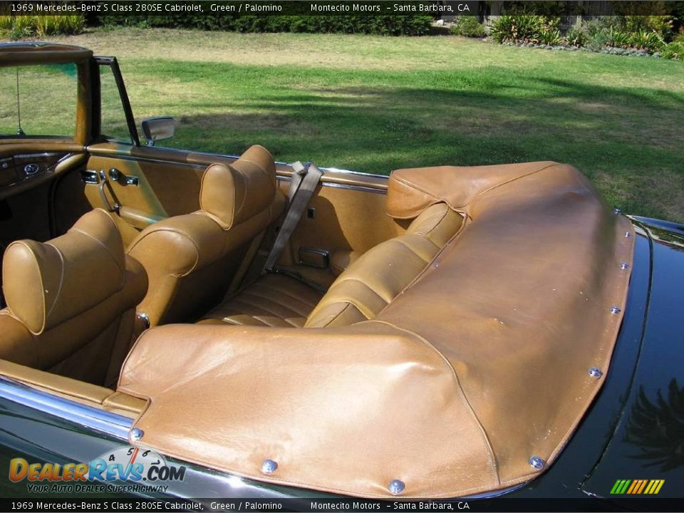 1969 Mercedes-Benz S Class 280SE Cabriolet Green / Palomino Photo #16