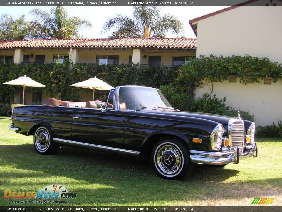 1969 Mercedes-Benz S Class 280SE Cabriolet Green / Palomino Photo #18