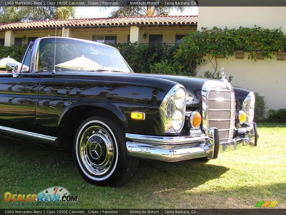 1969 Mercedes-Benz S Class 280SE Cabriolet Green / Palomino Photo #19