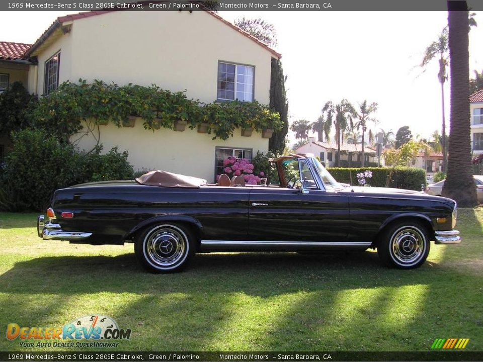 1969 Mercedes-Benz S Class 280SE Cabriolet Green / Palomino Photo #21