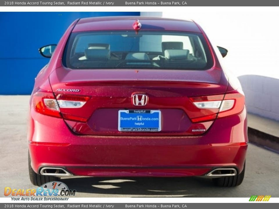 2018 Honda Accord Touring Sedan Radiant Red Metallic / Ivory Photo #6