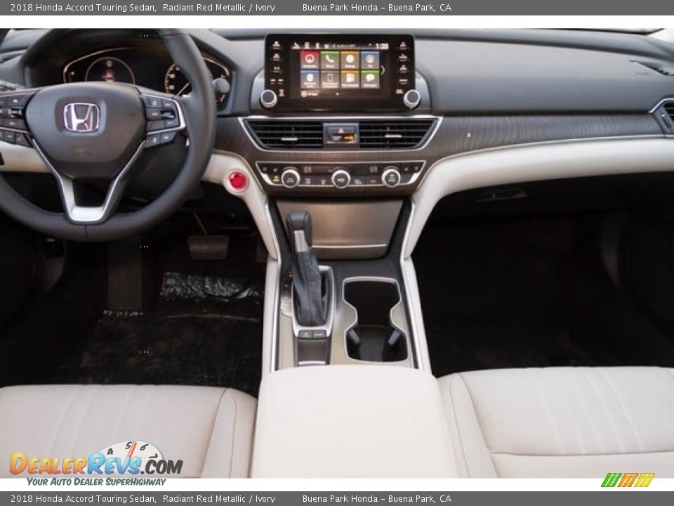 2018 Honda Accord Touring Sedan Radiant Red Metallic / Ivory Photo #19