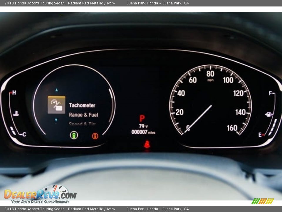 2018 Honda Accord Touring Sedan Radiant Red Metallic / Ivory Photo #20