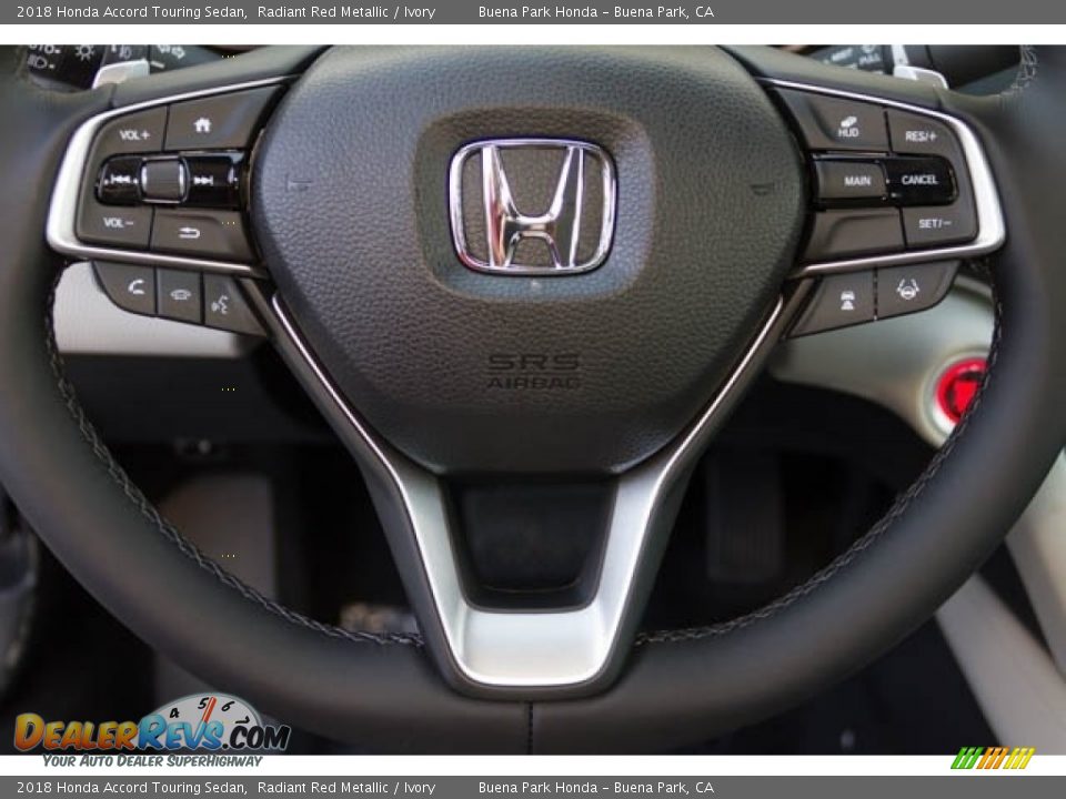 2018 Honda Accord Touring Sedan Radiant Red Metallic / Ivory Photo #21