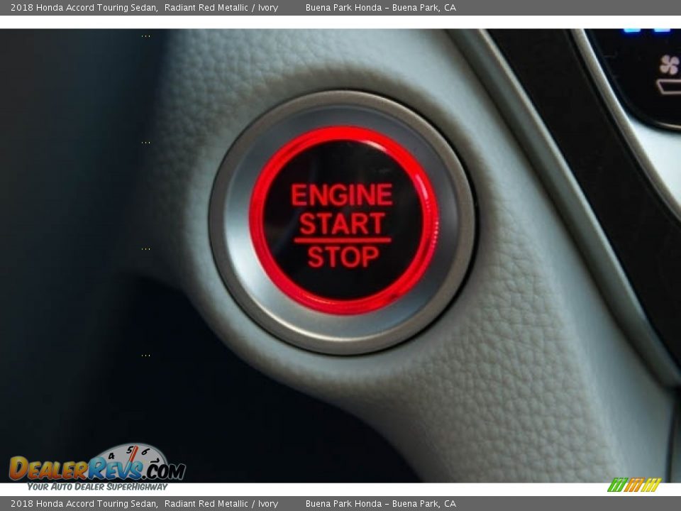 2018 Honda Accord Touring Sedan Radiant Red Metallic / Ivory Photo #24
