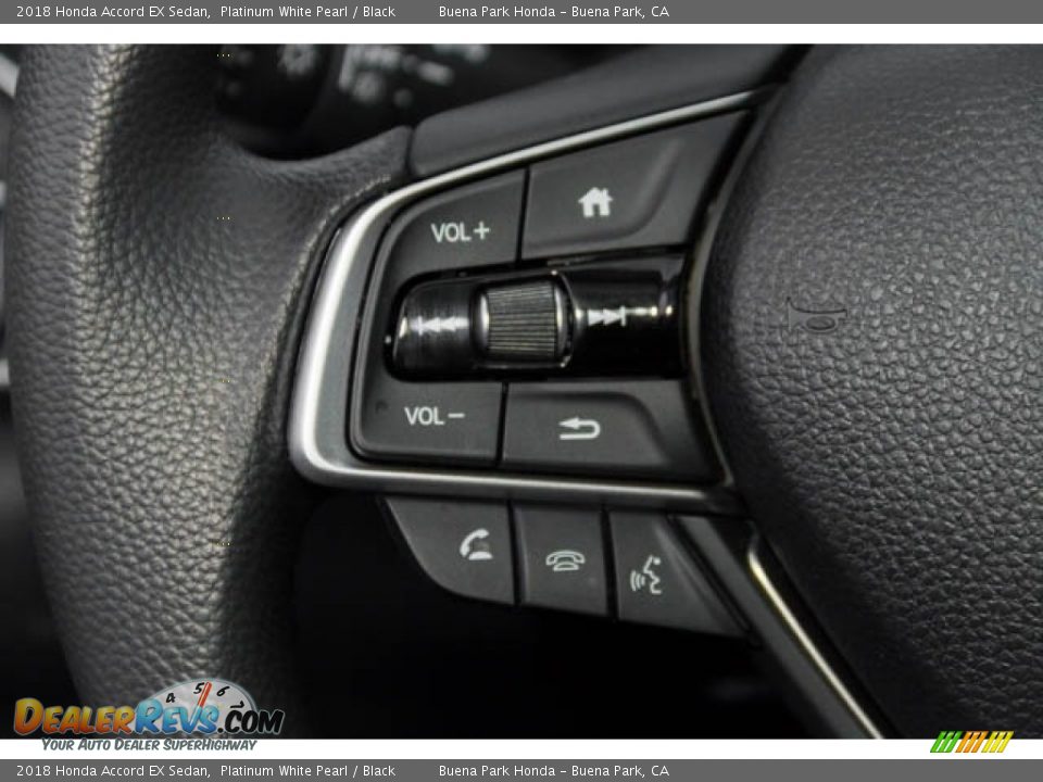 2018 Honda Accord EX Sedan Platinum White Pearl / Black Photo #26