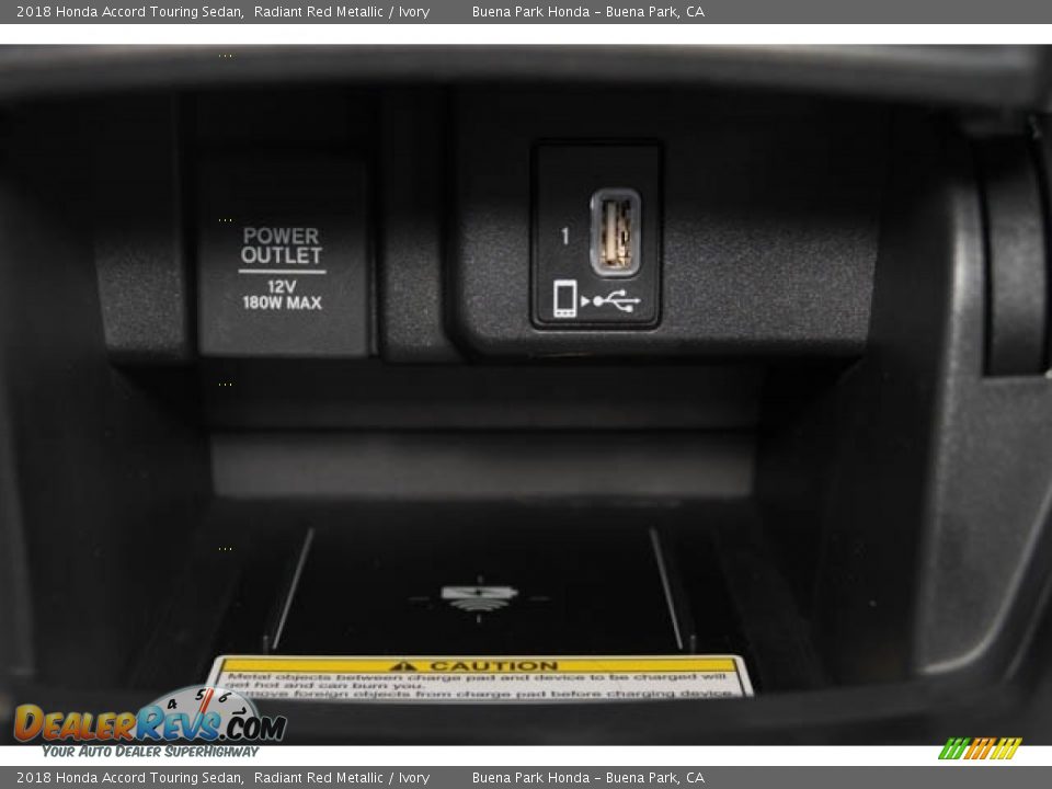 2018 Honda Accord Touring Sedan Radiant Red Metallic / Ivory Photo #25