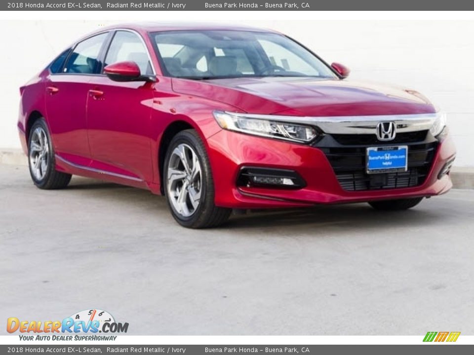 2018 Honda Accord EX-L Sedan Radiant Red Metallic / Ivory Photo #1