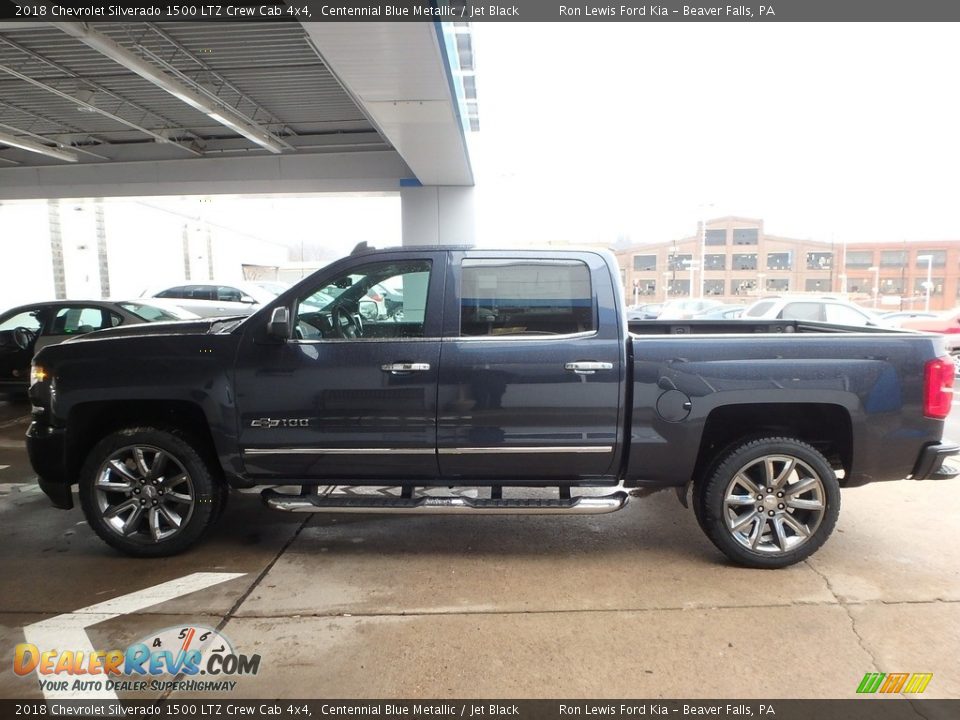 2018 Chevrolet Silverado 1500 LTZ Crew Cab 4x4 Centennial Blue Metallic / Jet Black Photo #7