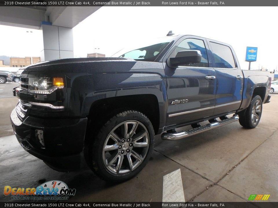 2018 Chevrolet Silverado 1500 LTZ Crew Cab 4x4 Centennial Blue Metallic / Jet Black Photo #8