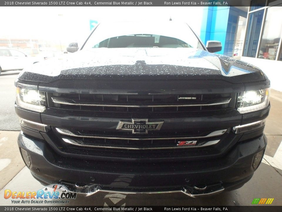 2018 Chevrolet Silverado 1500 LTZ Crew Cab 4x4 Centennial Blue Metallic / Jet Black Photo #9