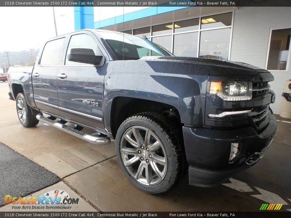 2018 Chevrolet Silverado 1500 LTZ Crew Cab 4x4 Centennial Blue Metallic / Jet Black Photo #10
