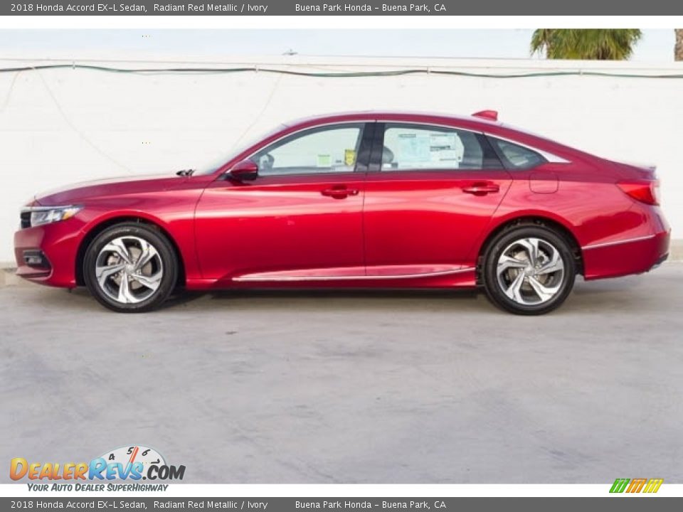 2018 Honda Accord EX-L Sedan Radiant Red Metallic / Ivory Photo #9