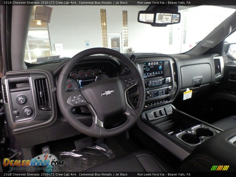 2018 Chevrolet Silverado 1500 LTZ Crew Cab 4x4 Centennial Blue Metallic / Jet Black Photo #13