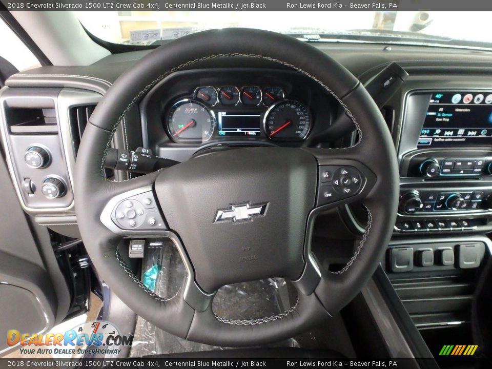 2018 Chevrolet Silverado 1500 LTZ Crew Cab 4x4 Centennial Blue Metallic / Jet Black Photo #18