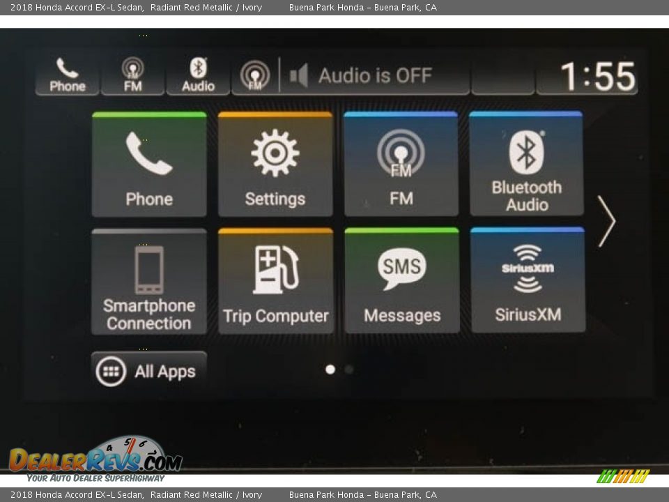 2018 Honda Accord EX-L Sedan Radiant Red Metallic / Ivory Photo #24