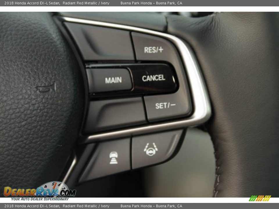 2018 Honda Accord EX-L Sedan Radiant Red Metallic / Ivory Photo #27