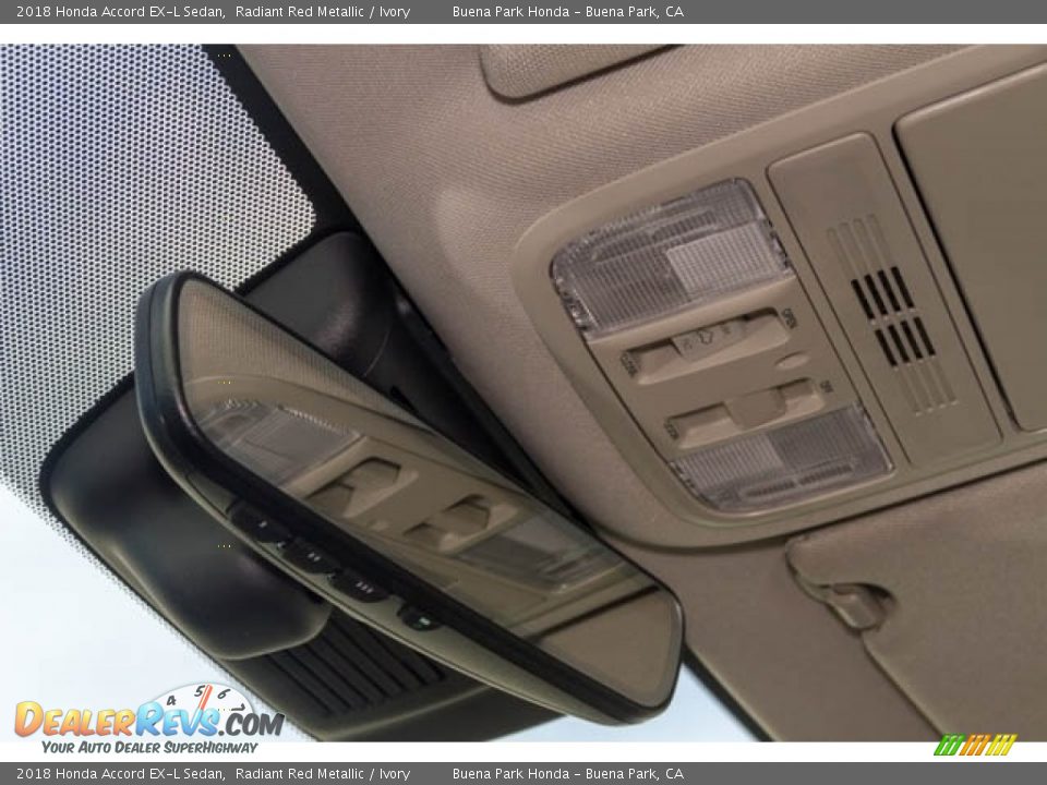 2018 Honda Accord EX-L Sedan Radiant Red Metallic / Ivory Photo #35