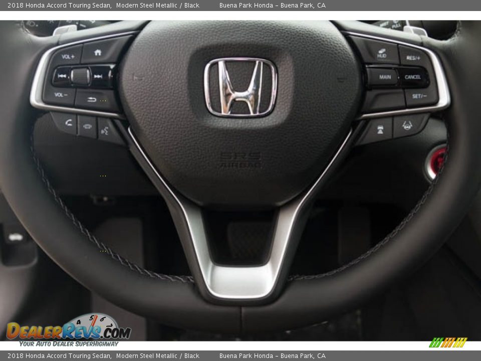 2018 Honda Accord Touring Sedan Modern Steel Metallic / Black Photo #20