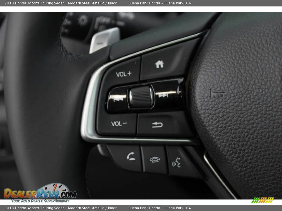 2018 Honda Accord Touring Sedan Modern Steel Metallic / Black Photo #21